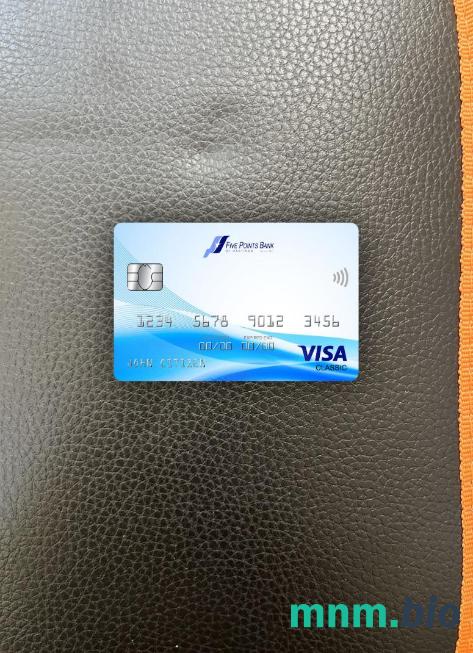 USA Nebraska Five Points bank visa classic card wygląd fotograficzny skan PSD + zdjęcie